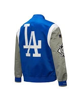 Mitchell & Ness Men's Royal/Gray Los Angeles Dodgers Cooperstown Collection Team Origins Satin Full-Snap Jacket