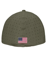 Nike Men's Olive Vanderbilt Commodores On-Field True Performance Baseball Fitted Hat