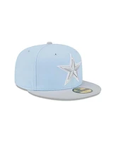 New Era Men's Light Blue/Gray Dallas Cowboys Color Pack Two-Tone 59FIFTY Fitted Hat