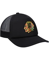 Mitchell & Ness Big Boys and Girls Black Chicago Blackhawks Core Trucker Adjustable Hat