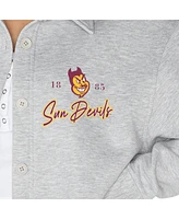 Gameday Couture Women's Ash Arizona State Sun Devils Foundation Full-Button Long Sleeve Overshirt