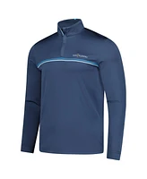 Under Armour Men's Blue The Players Drive Chest Stripe Quarter-Zip Pullover Sweatshirt