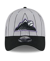 New Era Men's Gray/Black Colorado Rockies 2025 Batting Practice 39THIRTY Flex Hat