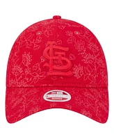 New Era Women's Red St. Louis Cardinals Tonal Floral 9TWENTY Adjustable Hat