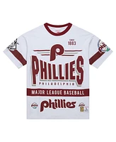 Mitchell & Ness Men's White Philadelphia Phillies Cooperstown Collection Team Origins Premium T-Shirt