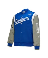 Mitchell & Ness Men's Royal/Gray Los Angeles Dodgers Cooperstown Collection Team Origins Satin Full-Snap Jacket
