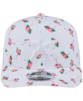 New Era Men's White Dallas Cowboys Adventure Flamingo Pattern 9SEVENTY Stretch-Snap Hat