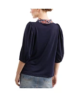 Smith & Quinn Women's Navy Auburn Tigers Tailgate Collection Eliza Top