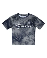 Outerstuff Toddler 2-Piece Gray/Navy New York Yankees Pinch Hitter Infielder T-Shirt and Shorts Set