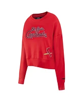 Pro Standard Women's Red St. Louis Cardinals Game Day Classics Crewneck Pullover Sweatshirt