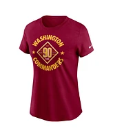 Nike Women's Burgundy Washington Commanders 90th Anniversary T-Shirt