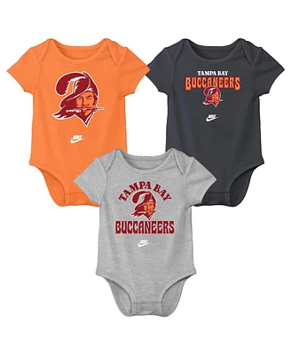 Nike Baby Boys and Girls Tampa Bay Buccaneers Rewind Bodysuit, Set of 3