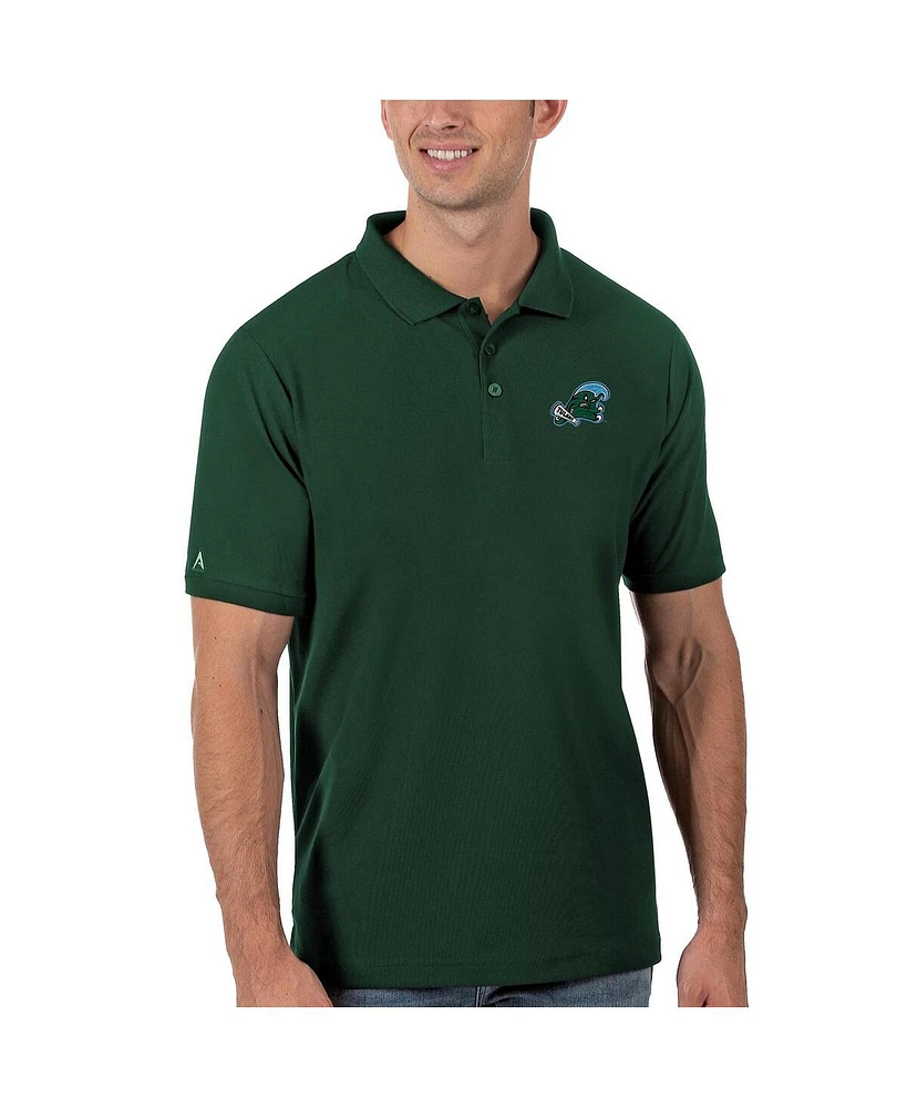 Antigua Men's Green Tulane Wave Legacy Pique Polo Shirt