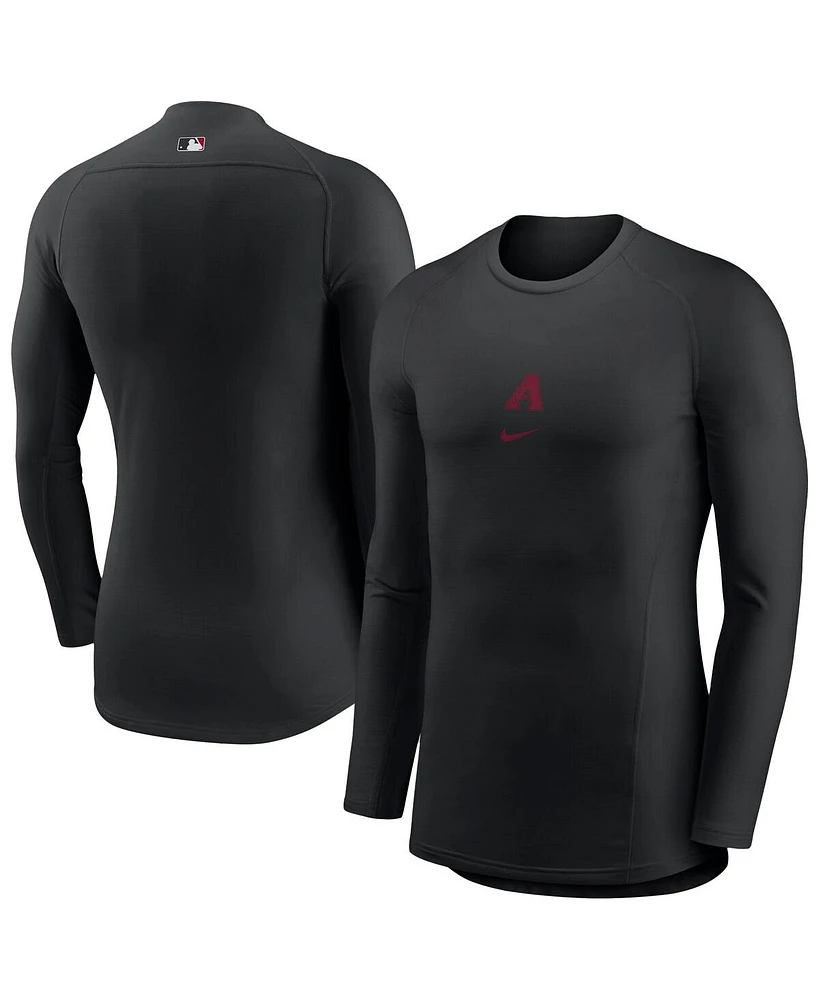 Nike Men's Black Arizona Diamondbacks Base Layer Raglan Long Sleeve Performance T-Shirt