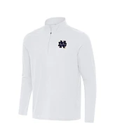 Antigua Men's White Notre Dame Fighting Irish Intent Quarter-Zip Top