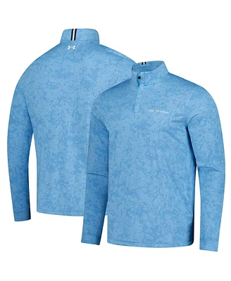 Under Armour Men's Blue The Players Line Dye Jacquard Quarter-Zip Pullover Sweatshirt