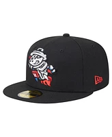 New Era Men's Black Rocket City Trash Pandas Authentic Collection 59FIFTY Hat