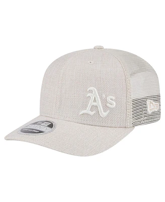 New Era Men's Light Beige Athletics Flawless 9SEVENTY Stretch Snap Hat