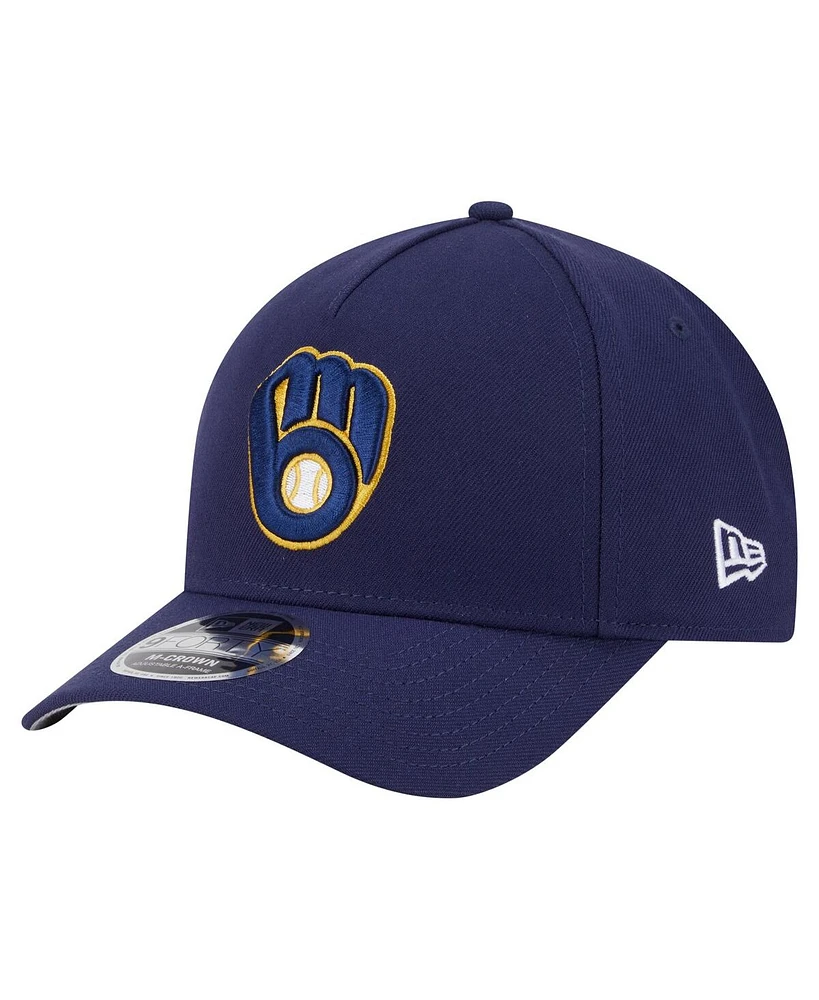 New Era Men's Navy Milwaukee Brewers 9FORTY M-Crown Adjustable Hat