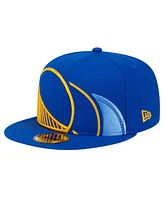 New Era Men's Royal Golden State Warriors Sport Night Team Shadow 9FIFTY Snapback Hat