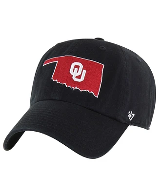 '47 Brand Men's Black Oklahoma Sooners Clean Up Adjustable Hat