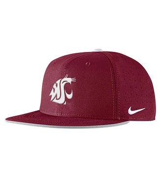 Nike Men's Crimson Washington State Cougars On-Field True Performance Baseball Fitted Hat