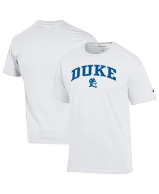 Champion Men's White Duke Blue Devils Arched Logo T-Shirt