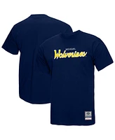 Mitchell & Ness Men's Navy Michigan Wolverines Elite Script T-Shirt