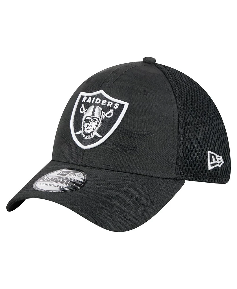 New Era Men's Black Las Vegas Raiders Active Camo 39THIRTY Flex Hat