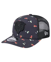 New Era Men's Navy/Black Chicago Bears Adventure Drinks Pattern 9SEVENTY Stretch-Snap Hat