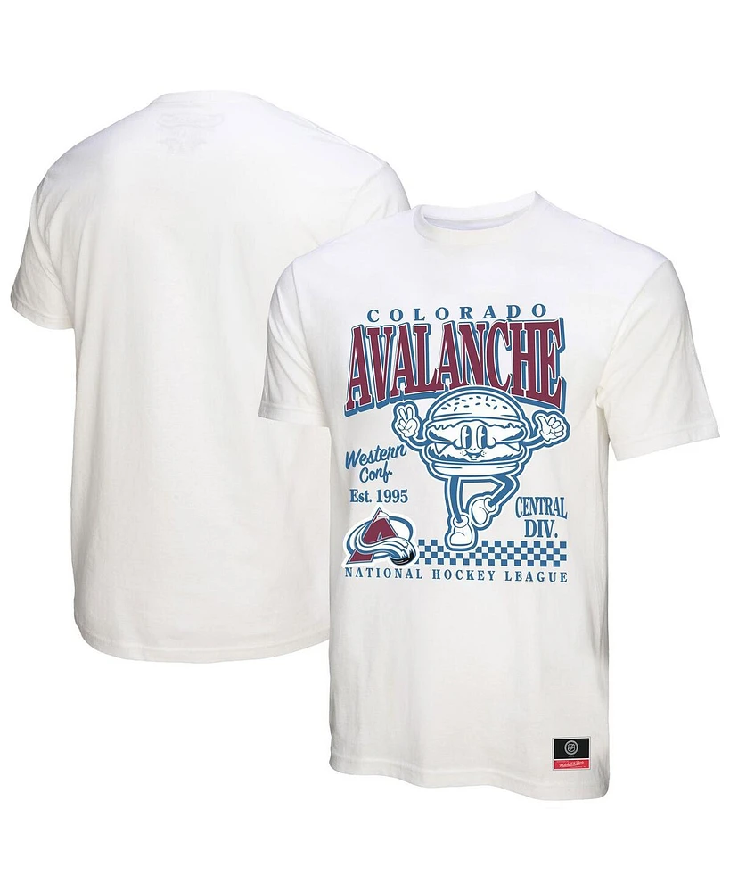 Mitchell & Ness Men's White Colorado Avalanche Local Food T-Shirt