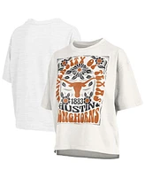 Pressbox Women's White Texas Longhorns Harmony Oversized T-Shirt