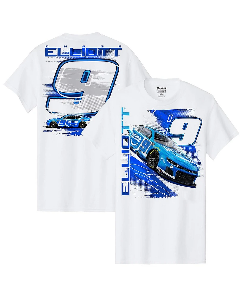 Hendrick Motorsports Team Collection Men's White Chase Elliott Amazon Car T-Shirt