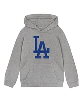 Outerstuff Toddler Heather Gray Los Angeles Dodgers Primary Logo Fleece Pullover Hoodie