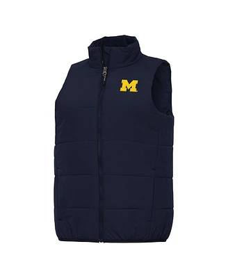Antigua Women's Navy Michigan Wolverines Experience Full-Zip Vest