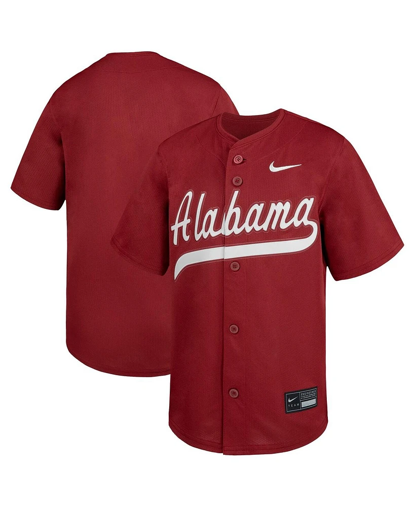 Nike Big Boys and Girls Crimson Alabama Tide Limited Baseball Jersey