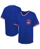 Outerstuff Big Boys and Girls Royal Chicago Cubs Relief Pitcher V-Neck T-Shirt