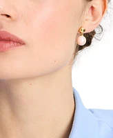 kate spade new york Gold-Tone Spade & Imitation Pearl Drop Earrings