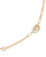 kate spade new york Two-Tone Interlock Mixed Chain 38" Strand Necklace