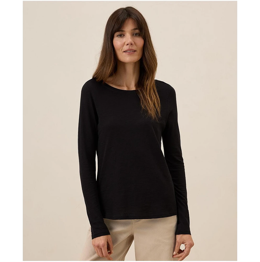 Pact Women's Organic Cotton Featherweight Slub Long Sleeve Tee