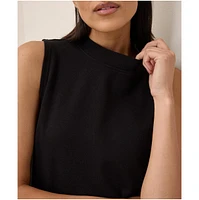 Pact Women's Organic Cotton Airplane Mock Neck Shell