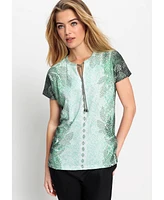 Olsen Women's Panneaux Print Tunic T-Shirt