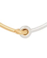 kate spade new york Two-Tone Interlock Structured Collar Necklace, 16" + 3" extender