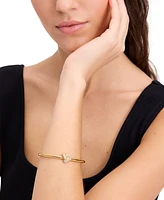 kate spade new york Gold-Tone Pave Double Knot Bangle Bracelet