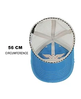 Wonder Woman Logo Women s Blue Washed Distressed Cut Fabric Unstructured Baseball Cap