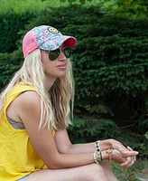 Shady Lady Women's Adjustable Snap Back Smiley Face Trucker Hat