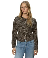 Sanctuary Women's Must-Have Animal-Print Long-Sleeve Cardigan