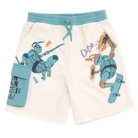 Teenage Mutant Ninja Turtles Little Boys French Terry Pullover Hoodie and Shorts Outfit Set