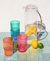 TarHong Fine Ribbed Glasses and Pitcher Set