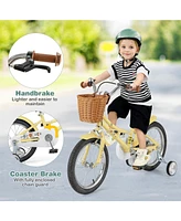 16" Kids Bike with Training Wheels & Adjustable Seat | Safety Reflectors, Bell for Ages 4-8